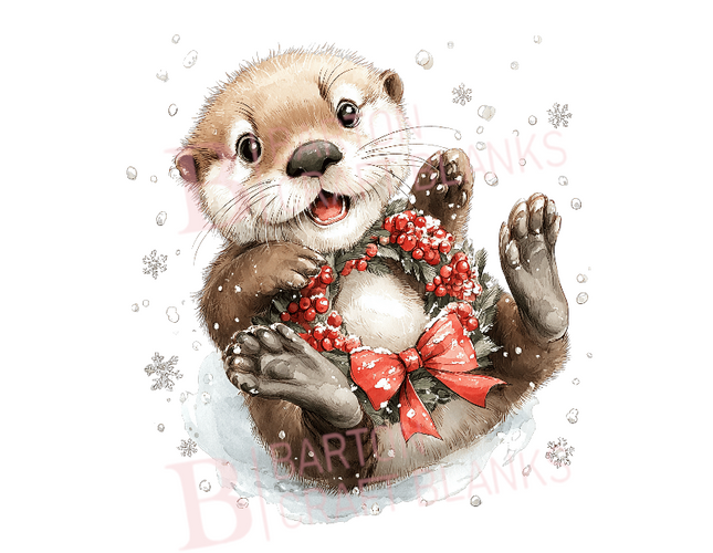 Christmas Otter UVDTF