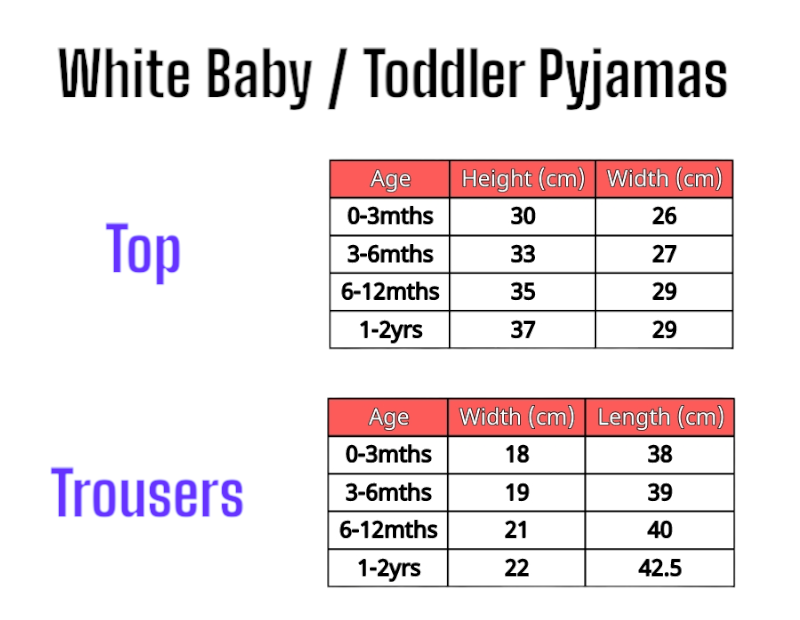 Baby & Toddler White Cotton Pyjamas