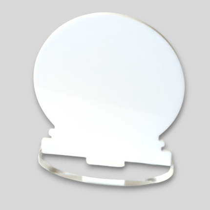Acrylic White Snow Globe On Stand