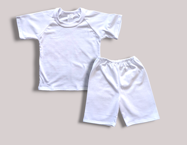 White Short Cotton Pyjamas