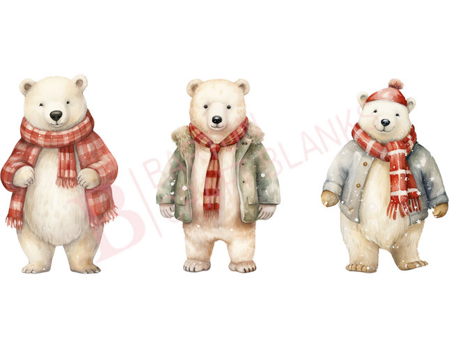 Winter Bears Wrap UV-DTF