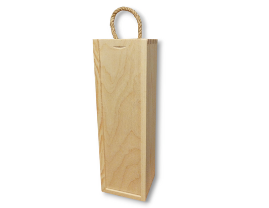 Wooden Bottle Box With Sliding Lid