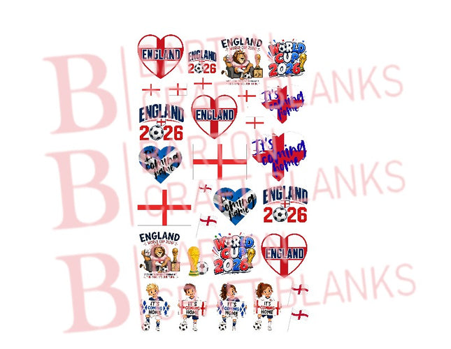 World Cup Football UVDTF Gang Sheet 50cm