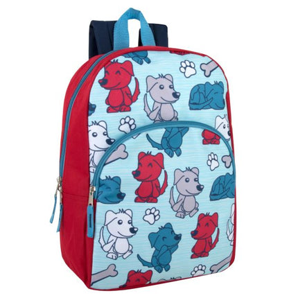 Childs Blue Dog Print Backpack