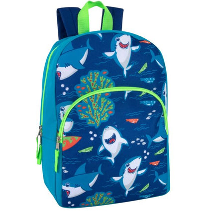 Childs Blue Shark Backpack