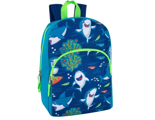 Childs Blue Shark Backpack