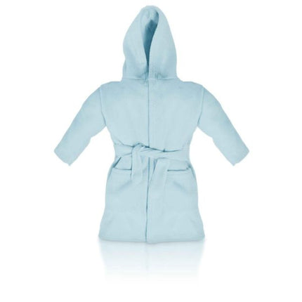 Fleece dressing gown in blue