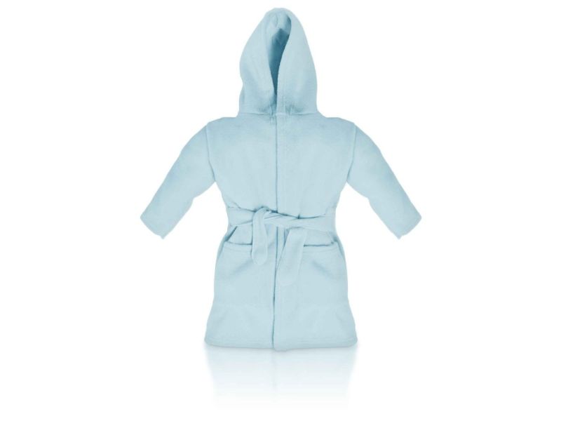 Fleece dressing gown in blue