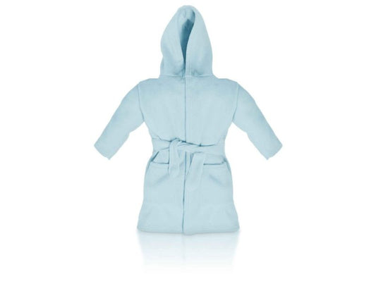 Fleece dressing gown in blue