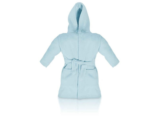 Fleece dressing gown in blue