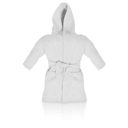 Fleece dressing gown in White