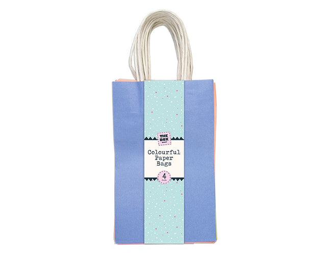 Small Coloured Paper Bags x4