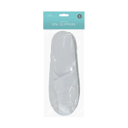 White Open Toe Spa Slippers