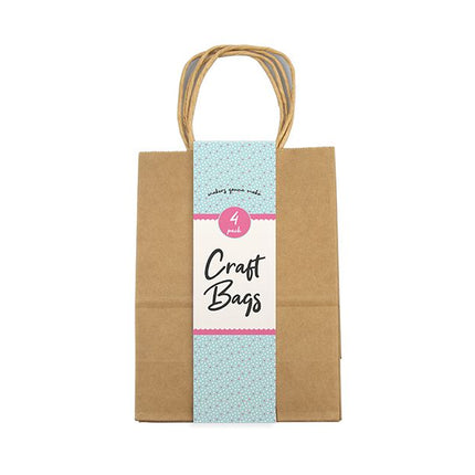 Small Brown Kraft Paper Bags x4