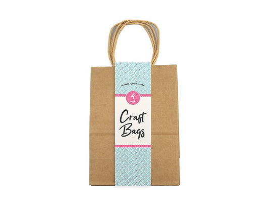 Small Brown Kraft Paper Bags x4