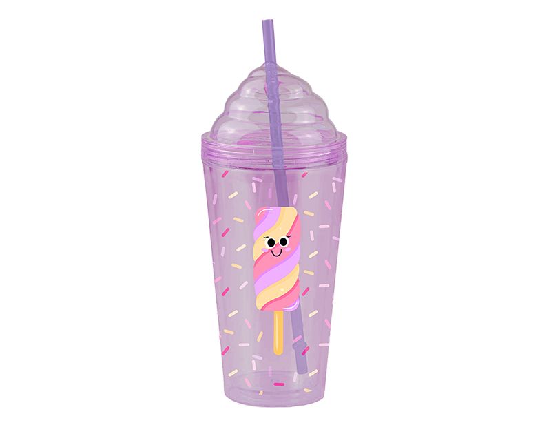 Double Wall Tumbler with Straw