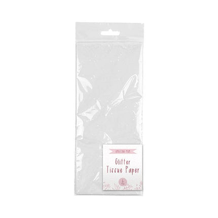 White Glitter Tissue Paper